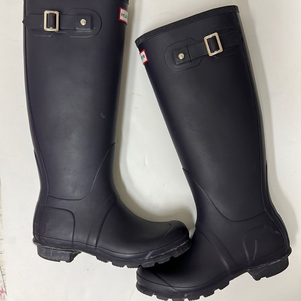 Hunter Boots Original Tall Purple Womens 6 rubber rain